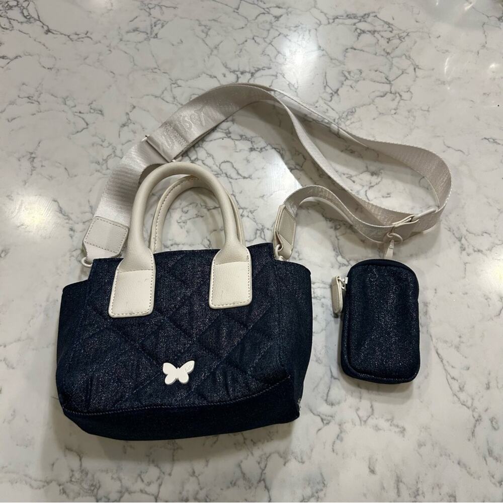 Luv Betsey by Betsey Johnson Sparkly Denim Style Small Crossbody/Handbag